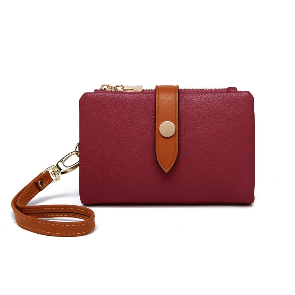 4524 Wallets Small Bifold Rfid Leather Wallets,Compact Wristlet